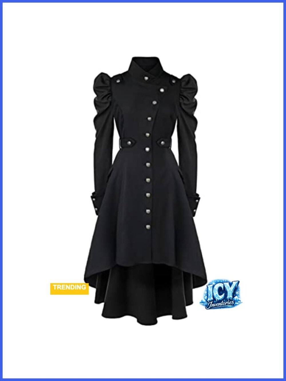 Women's Gothic Victorian Witch Medieval Long Coat